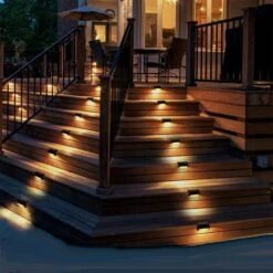WIAN LED Solaire Pont Lumières IP65 Étanche Solaire Mur Clôture Lumière Extérieure Jardin Voie Cour Patio Escaliers Marches Lamps-4pcs -Luminaire solaire Soldes 2022 59135133 4