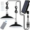 FVBJD Lampe Solaire Extérieur, Double Tête IP65 éTanche Lustre Solaire Avec Télécommande Pour Jardin/Pergola/Balcon/Terrasse -Luminaire solaire Soldes 2022 59137775 1