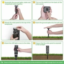 FVBJD Lampe Solaire Exterieur Jardin, 6 Pièces Décoration Jardin Lanterne Solaire Avec Lumière Blanche Chaude, IP65 Étanche Lumière Solaire Extérieure Auto On/Off Pour Cour Outdoor Cour Pelouse -Luminaire solaire Soldes 2022 59137802 5