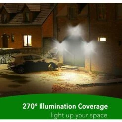 FVBJD Lampe Solaire Extérieur, 2 Pack 144 LED Lumière Solaire IP65 Etanche Projecteur LED Extérieur Avec Détecteur De Mouvement, Éclairage Mural De Sécurité Sans Fil Pour Jardin - Éclairage 270° -Luminaire solaire Soldes 2022 59137866 4