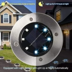 FVBJD TCOLL Lumière Solaire Extérieur，8 LED 4 Pack Jardin Eclairage Spot Lampe Solaire，（ Coloré ）[ Afin D'éviter Votre Perte! ] Veuillez Vous Assurer D'acheter Dans Le Magasin TCOLL Avant D'acheter -Luminaire solaire Soldes 2022 59149089 3