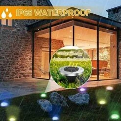 FVBJD TCOLL Lumière Solaire Extérieur，8 LED 4 Pack Jardin Eclairage Spot Lampe Solaire，（ Coloré ）[ Afin D'éviter Votre Perte! ] Veuillez Vous Assurer D'acheter Dans Le Magasin TCOLL Avant D'acheter -Luminaire solaire Soldes 2022 59149089 5