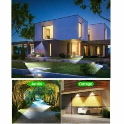LTS FAFA Spot Solaire Extérieur, Lampes Solaires Etanche IP67 Projecteur Solaire Réglable Avec Panneau Solaire 180° Eclairage Extérieur Solaire Pour Jardin, Cour, Chemin, Allée -Luminaire solaire Soldes 2022 59153727 3