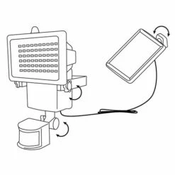 Projecteur Solaire Noir à Détection De Mouvements - 1000 Lumens - Chromex -Luminaire solaire Soldes 2022 59229415 3