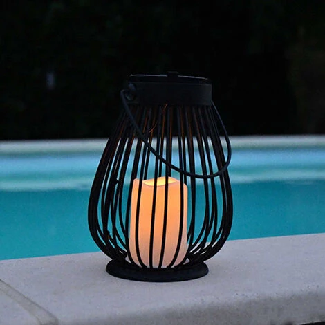 Lanterne Solaire Rio - Ovale - Effet Flamme Vacillante - Chromex 4 Lanterne Solaire Rio - Ovale - Effet Flamme Vacillante - Chromex – Image 2