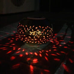 Décoration Solaire Gaoling Rond Argent - LED Animée Blanc Ou Multicolore - Chromex -Luminaire solaire Soldes 2022 59229433 4