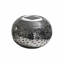 Décoration Solaire Gaoling Rond Argent - LED Animée Blanc Ou Multicolore - Chromex -Luminaire solaire Soldes 2022 59229433 5