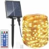 ZOLGINAH Guirlande Lumineuse Solaire Extérieure 30M 300 LEDs A Télécommande Avec 8 Modes D'Éclairage, Chaîne De Lumière Solaire Étanche Pour Jardin,Terrasse,Balcon,Cour,Arbre De Noël,Mariage,Fête Party -Luminaire solaire Soldes 2022 59344921 1