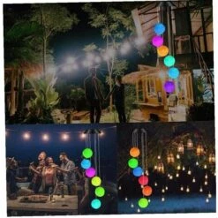 ZOLGINAH LED Carillons éoliens Solaires En Plein Air, Changement De Couleur Carillons éoliens Hibou De Cristal Pour Décoration De Jardin Cadeaux Home Party Noël -Luminaire solaire Soldes 2022 59345941 4