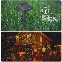 EINEMGELD Guirlande Guinguette Solaire, 5.48M Guirlande Lumineuse Extérieure G40 10 LED Ampoules, Etanche IP45 4 Mode Pour Soirée, Mariage, Jardin, Magasin Blanc Chaud 2700K -Luminaire solaire Soldes 2022 59659170 4