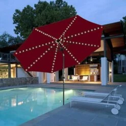 CHANCEY Guirlande Solaire Pour Parasol - 104 LED - Avec Télécommande - 8 Modes - IP67 - Étanche - Pour Fête, Noël, Halloween, Camping（Lumière Blanche Positive）,SEMAket -Luminaire solaire Soldes 2022 59759700 2