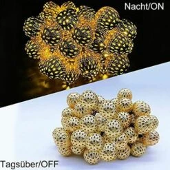 GALOZZOIT Guirlandes Solaires Marocaines Extérieures, Guirlandes LED 7M 50er Extérieures, 8 Modes Guirlandes Solaires Lumières étanches éclairage Pour Jardin, Terrasse, Cour, Maison, Noël, Fête -Luminaire solaire Soldes 2022 59853626 2