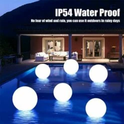 GRID COOL Lumière De Spa à LED, 2PC 40 Cm Éclairage Pour Piscine Flottant LED Étanche IP67 Lampe Flottante Sphère Lumière Piscine Flottante Avec Télécommande Pour Extérieure Fête Jardin Terrasse Pelouse -Luminaire solaire Soldes 2022 59927686 3