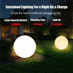 GRID COOL Lumière De Spa à LED, 2PC 40 Cm Éclairage Pour Piscine Flottant LED Étanche IP67 Lampe Flottante Sphère Lumière Piscine Flottante Avec Télécommande Pour Extérieure Fête Jardin Terrasse Pelouse -Luminaire solaire Soldes 2022 59927686 4