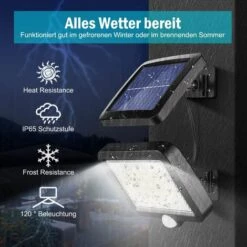 GALOZZOIT Lumière Solaire Extérieure Avec Détecteur De Mouvement 56 LED, Lumière Solaire De Jardin étanche IP65 à 120 ° Avec Câble De 5 M [Classe énergétique A++] -Luminaire solaire Soldes 2022 60000739 5