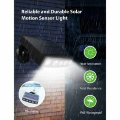 MINKUROW Lampe Solaire Extérieur, 4 LED Lumière Solaire Éclairage Extérieur Avec Panneau Solaire Haute Efficacité 2W, Détecteur De Mouvement, 360° Réglable Sans Fil Lampe Mural De Sécurité Pour Jardin(2 Pack) -Luminaire solaire Soldes 2022 60014260 4