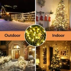 MINKUROW Guirlande Lumineuse Exterieur Solaire, 22M 200 LED Guirlande Noel Lumineuse Etanche, 8 Modes D'éclairage Lampe Décoratives Pour Jardin, Patio, Clôture, Anniversaire, Mariage (Blanc Chaud) [Classe énergétique A+++] -Luminaire solaire Soldes 2022 60014435 4