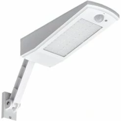 MINKUROW 48 LED 4500mAh Lumière Solaire 900lm IP65 Lampe De Extérieure étanche Noir Avec Support Réglable, 120° Lumières De Détecteur De Mouvement [Classe énergétique A+++]