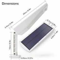 MINKUROW 48 LED 4500mAh Lumière Solaire 900lm IP65 Lampe De Extérieure étanche Noir Avec Support Réglable, 120° Lumières De Détecteur De Mouvement [Classe énergétique A+++] -Luminaire solaire Soldes 2022 60014469 4
