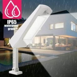 MINKUROW 48 LED 4500mAh Lumière Solaire 900lm IP65 Lampe De Extérieure étanche Noir Avec Support Réglable, 120° Lumières De Détecteur De Mouvement [Classe énergétique A+++] -Luminaire solaire Soldes 2022 60014469 5