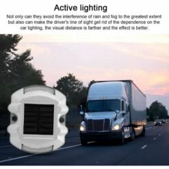 MINKUROW Solar Dock Light, Lampes Solaires Pour Goujons De Route Avec 6 DEL, Lampes étanches Extérieures Pour Allée De Terrasse Sur Jardin (2 Pièces) -Luminaire solaire Soldes 2022 60014488 5