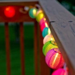 MINKUROW Guirlande Lumineuse Solaire Extérieure 5 Mètres Lanterne 20 LED Lampions Chaîne Lumineuse Solaire étanche Décoration De Noël Pour Jardin, Terrasse, Cour, Maison, Arbre De Noël, Fêtes (couleur) -Luminaire solaire Soldes 2022 60014664 3