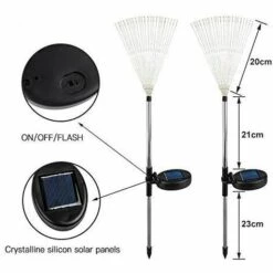 MINKUROW Lumière Solaire De Jardin, Lumière Solaire De Feu D'artifice De 105 LED, Lumière De Paysage Extérieur De Bricolage Résistant Aux Intempéries Décoratif Pour Le Chemin De Patio De Champ De Pelouse De Jardin (blanc Chaud, 1 Paquet) -Luminaire solaire Soldes 2022 60014960 2