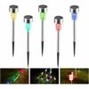 MINKUROW 5 LED Lumière Solaire De Jardin Lumière, Chemin D'économie D'énergie En Acier Inoxydable Allume Les Lumières De Paysage De Lampe Solaire étanche Pour Allée De Pelouse De Jardin à L'extérieur (multicolore) 1 MINKUROW 5 LED Lumière Solaire De Jardin Lumière, Chemin D'économie D'énergie En Acier Inoxydable Allume Les Lumières De Paysage De Lampe Solaire étanche Pour Allée De Pelouse De Jardin à L'extérieur (multicolore) -Luminaire solaire Soldes 2022 60015020 1
