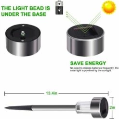 MINKUROW 5 LED Lumière Solaire De Jardin Lumière, Chemin D'économie D'énergie En Acier Inoxydable Allume Les Lumières De Paysage De Lampe Solaire étanche Pour Allée De Pelouse De Jardin à L'extérieur (multicolore) -Luminaire solaire Soldes 2022 60015020 5