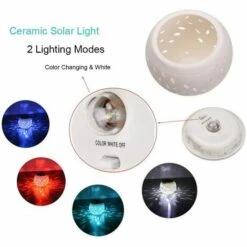 Veilleuse Enfant, LED Source De Lumière 7 Couleurs Changeants, IP44 Veilleuse étanche Pour Décoration De L'éclairage Intérieur Extérieur Chambre Maison (Blanc)-BISBISOUS -Luminaire solaire Soldes 2022 60094151 3