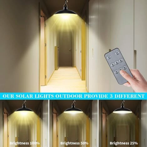 HKLFFJA Lampe Solaire Extérieur, Double Tête IP65 éTanche Lustre Solaire Avec Télécommande Pour Jardin/Pergola/Balcon/Terrasse 5 HKLFFJA Lampe Solaire Extérieur, Double Tête IP65 éTanche Lustre Solaire Avec Télécommande Pour Jardin/Pergola/Balcon/Terrasse – Image 3