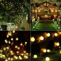 Cisea Guirlande Lumineuse Solaire 7M 50 LED Guirlande Lumineuse Extérieure Étanche Festival Lanterne Décorative Jardin Lumières -Luminaire solaire Soldes 2022 60756451 3