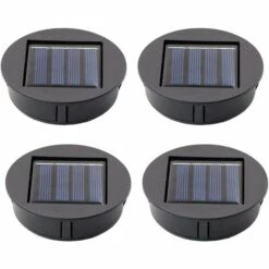 STARLIGHT Lot De 4 Lampes Solaires De Rechange Avec Ampoules LED, SL.GT Panneaux Solaires, Batterie Pour Panneau Solaire, Boîtes à Piles Solaires LED De Rechange
