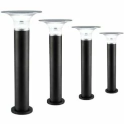Bornes Solaires Connectées UFO RGBW IP65 60cm (Lot De 4) - Noir - SILAMP - Noir