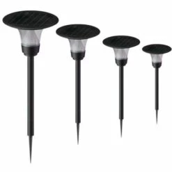 SILAMP Spot Solaire Connecté à Piquer UFO RGBW IP65 60cm (Lot De 4)