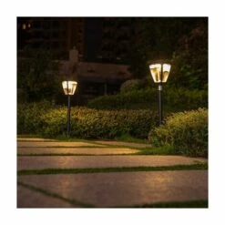 SILAMP Spot Solaire Connecté à Piquer Lanterne RGBW IP54 60cm (Lot De 4) - Lumière Blanche (6500-7000K) + Lumière Chaude (2800-3100K) + RGB -Luminaire solaire Soldes 2022 60978451 4