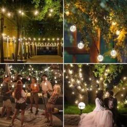 MINKUROW Guirlande Solaire Exterieur,50 LED 7m Guirlande Lumineuse Exterieure Solaire Decoration Noel Exterieur Pour Jardin,Arbres,Terrasse,Noël,Mariages,Fêtes -Luminaire solaire Soldes 2022 60995802 4