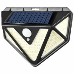 Luminaire Lumière Solaire Extérieure, Version Améliorée 2020 Du Capteur De Mouvement Solaire Avec Fonction D'alarme, 3 Modes D'éclairage, Solaire Projecteur IP65, Pour Véranda, Terrasse, Allée (1 Pièce) LangRay
