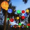 RHAFAYRE Guirlande Lumineuse Solaire D'Extérieur,Lampion Solaire - 6.5m - 30 Lanternes LED - 8 Modes - Étanche - Éclairage Solaire Pour Décoration Jardin, Balcon, Cour, Mariage, Noël, Fête Du Printemps( Multi Colore) -Luminaire solaire Soldes 2022 61230408 1
