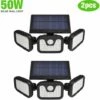 BENOBBY KIDS Lot De 2 Appliques Murales D'extérieur à éclairage Solaire LED 3 Têtes LED Détecteur De Mouvement éclairage D'inondation De Sécurité IP67 étanche à L'eau Solaire 1 BENOBBY KIDS Lot De 2 Appliques Murales D'extérieur à éclairage Solaire LED 3 Têtes LED Détecteur De Mouvement éclairage D'inondation De Sécurité IP67 étanche à L'eau Solaire -Luminaire solaire Soldes 2022 61298526 1
