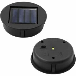 BARES Lampe Solaire De Rechange Avec Ampoule 8 Cm, 2 Pcs Panneau Solaire Lanterne Couvercle De Rechange, Ampoule De Rechange Pour Lanternes Suspendues, DIY Lampes Solaires Led Décoration De Jardin [Classe énergétique A++]