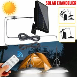 FANTABLAU Lampe Solaire Suspendue Avec Télécommande 3m Cable Lampes Solaires Pour Balcon De Camping En Plein Air TypeC Avec Télécommande -Luminaire solaire Soldes 2022 63645565 5