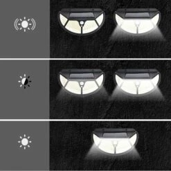 CATHERINE 4pcs Applique Solaire Applique D'extérieur étanche Sans Câblage Applique De Patio à Détecteur De Corps -Luminaire solaire Soldes 2022 63740453 3