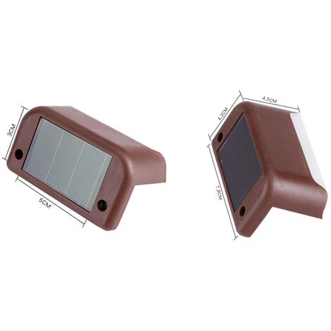 ELLE Clôture Lampes Solaires, 4 Pack LED Lumières Solaires à Capteur De Couleur, Lumières De Décoration De Piscine, Lumières De Marche, Lumières De Cour(coque Marron, Lumière Chaude) 4 ELLE Clôture Lampes Solaires, 4 Pack LED Lumières Solaires à Capteur De Couleur, Lumières De Décoration De Piscine, Lumières De Marche, Lumières De Cour(coque Marron, Lumière Chaude) – Image 2