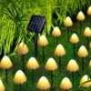 BAICCCF Guirlande Solaire 30 PCS Lampes Solaires Champignons, 8 Modes Guirlande Lumineuse Extérieure Avec Batterie 800Mah Lampe De Jardin Étanche Pour Jardin Mariage Fête De Noël (Blanc Chaud) -Luminaire solaire Soldes 2022 63803875 1