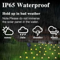 BAICCCF Guirlande Solaire 30 PCS Lampes Solaires Champignons, 8 Modes Guirlande Lumineuse Extérieure Avec Batterie 800Mah Lampe De Jardin Étanche Pour Jardin Mariage Fête De Noël (Blanc Chaud) -Luminaire solaire Soldes 2022 63803875 4