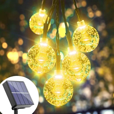 BAICCCF Guirlande Solaire Guirlande Lumineuse Solaire Globe Extérieur - 9.5M 50 LED Guirlande Lumineuse Solaire Boule De Cristal Imperméable, 8 Mode Boules Blanc Chaud Guirlande Lumineuse à Énergie Solaire Pour Jardin, Patio, Gazebo, Cour, Fête, Décoration 3 BAICCCF Guirlande Solaire Guirlande Lumineuse Solaire Globe Extérieur - 9.5M 50 LED Guirlande Lumineuse Solaire Boule De Cristal Imperméable, 8 Mode Boules Blanc Chaud Guirlande Lumineuse à Énergie Solaire Pour Jardin, Patio, Gazebo, Cour, Fête, Décoration