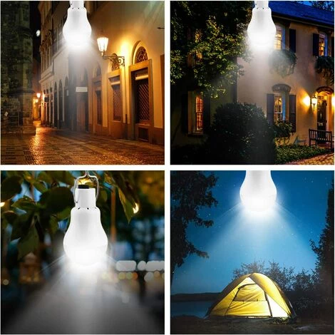 HAZEL 2 Lampe Camping Solaire Portable, Ampoule Solaire LED Lampe Urgence Solaire Lumière Jardin Lanterne éclairage Solaire Avec Panneau Ampoule à Crochet Pour Camping,Pêche,Randonnée,Intérieur 7 HAZEL 2 Lampe Camping Solaire Portable, Ampoule Solaire LED Lampe Urgence Solaire Lumière Jardin Lanterne éclairage Solaire Avec Panneau Ampoule à Crochet Pour Camping,Pêche,Randonnée,Intérieur – Image 5
