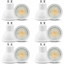 BF 12 Ampoules LED GU10 6W, Blanc Chaud 3000K, Non Dimmable, Petit Spot, Angle De Faisceau 30°