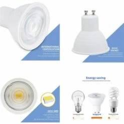 BF 12 Ampoules LED GU10 6W, Blanc Chaud 3000K, Non Dimmable, Petit Spot, Angle De Faisceau 30° -Luminaire solaire Soldes 2022 64387351 4